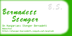 bernadett stenger business card